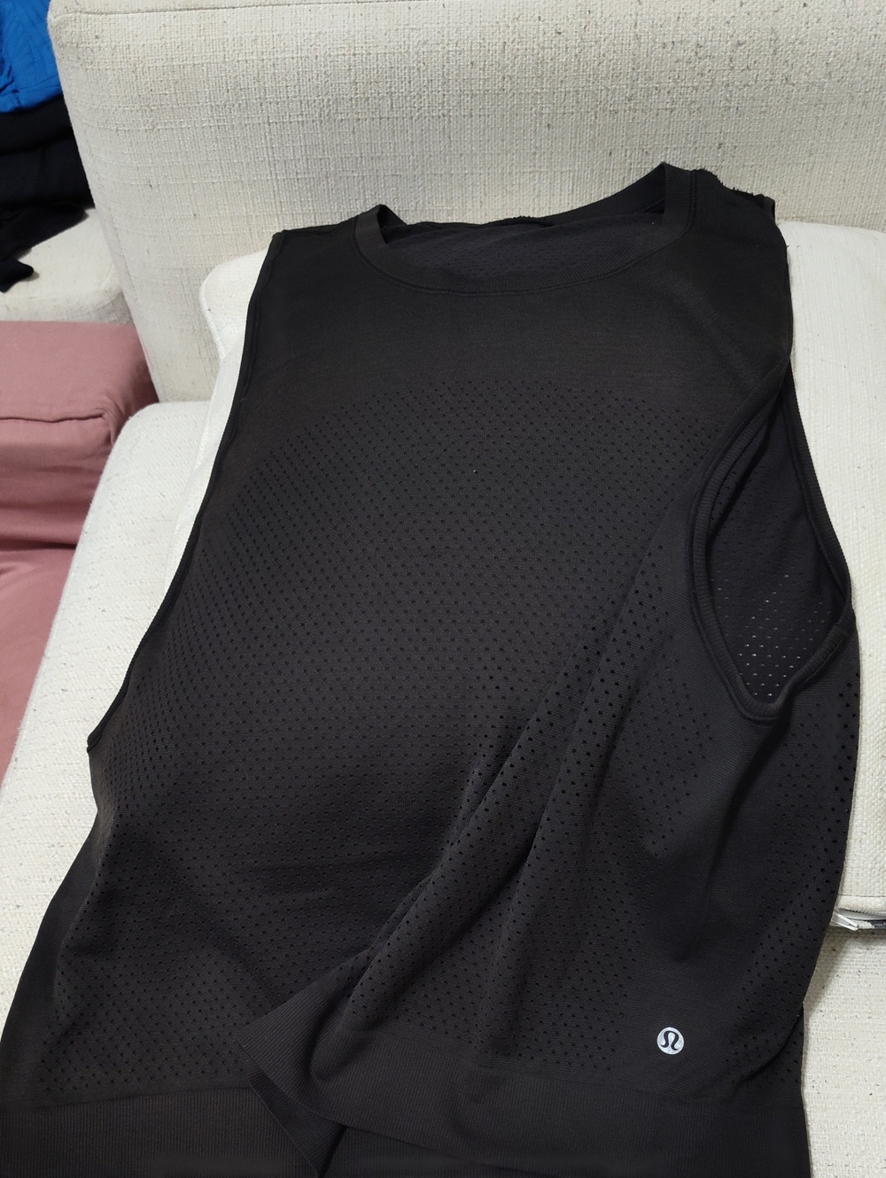 Lululemon Black Perforated Athletic Tank